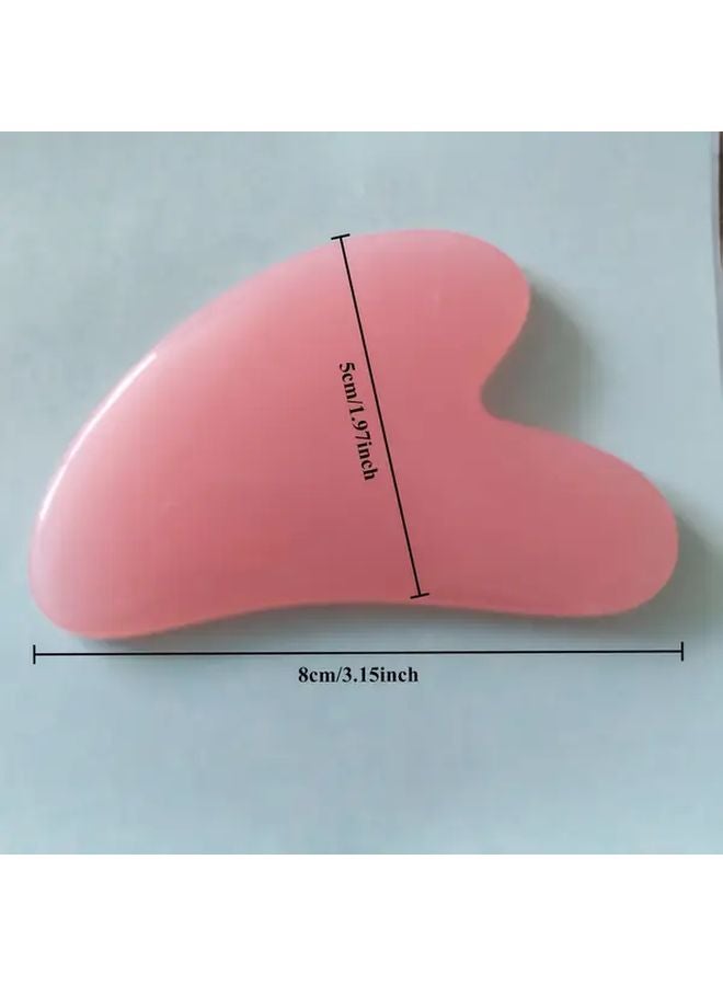 Pink Gua Sha Massage Tool For Face And Body Easy Clean Plastic Surface - Image 3